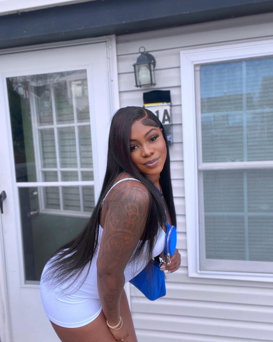 Straight lace front wig