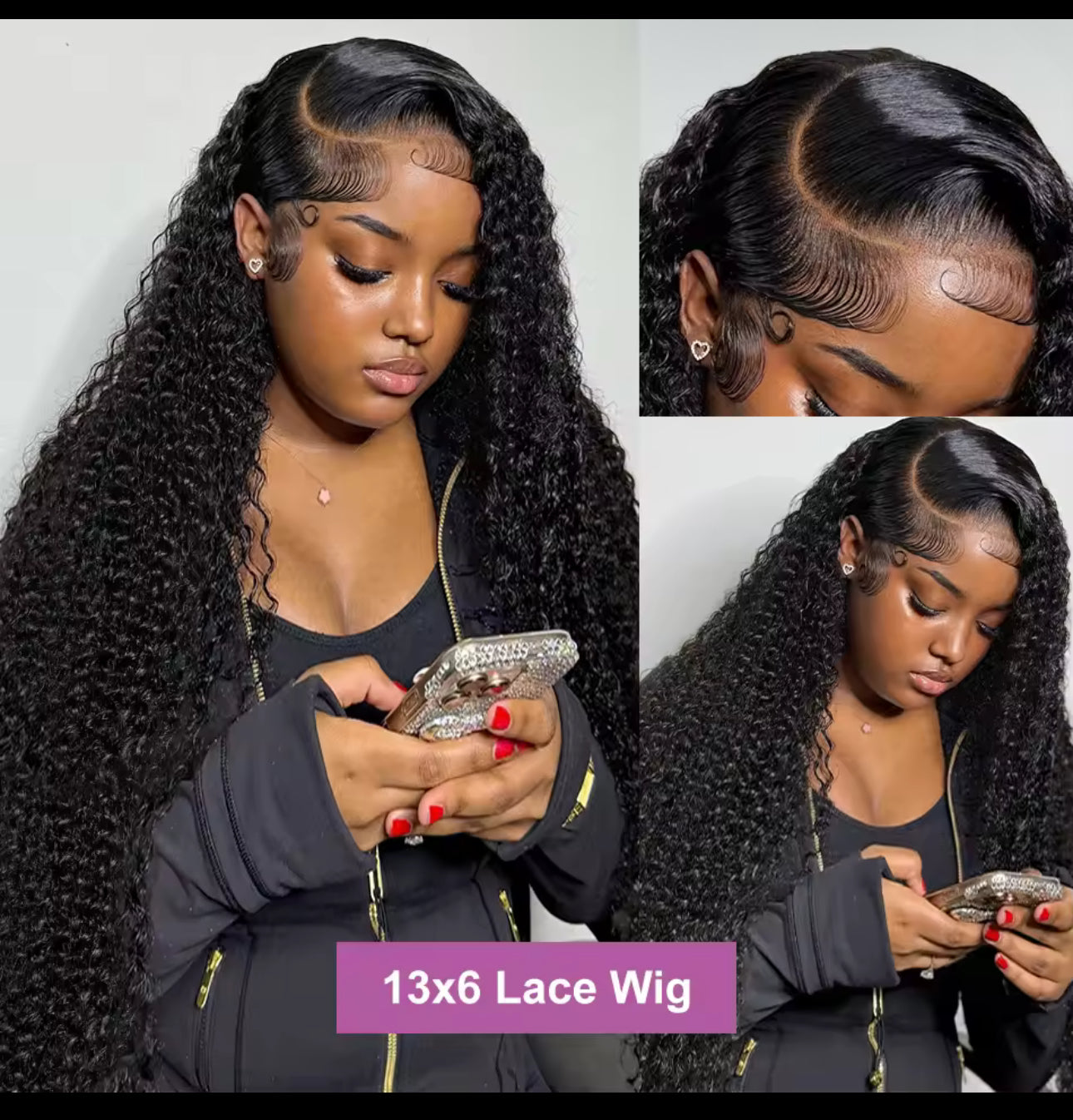 Curly wig Remy deep wave